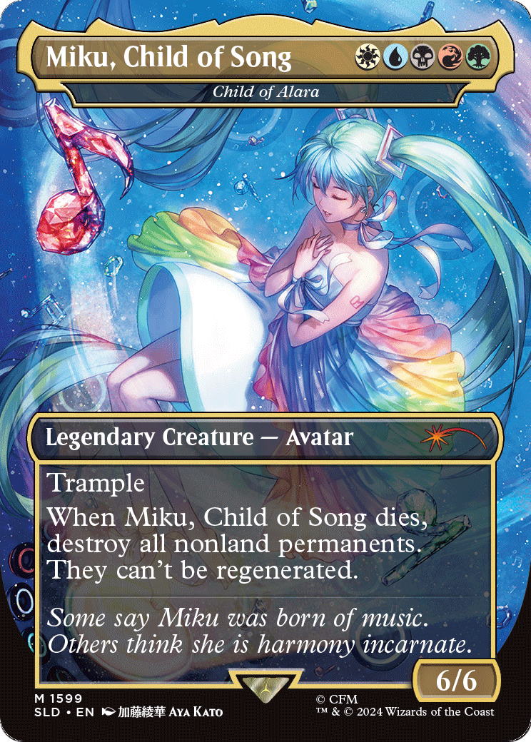 Child of Alara “Miku, Child of Song” MTG proxy card