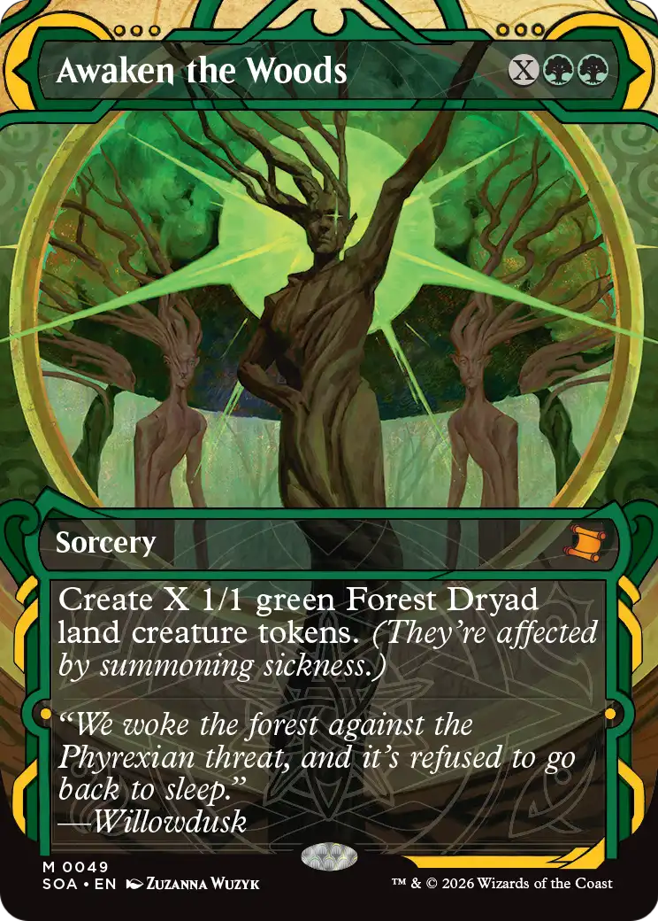 Awaken the Woods MTG proxy card