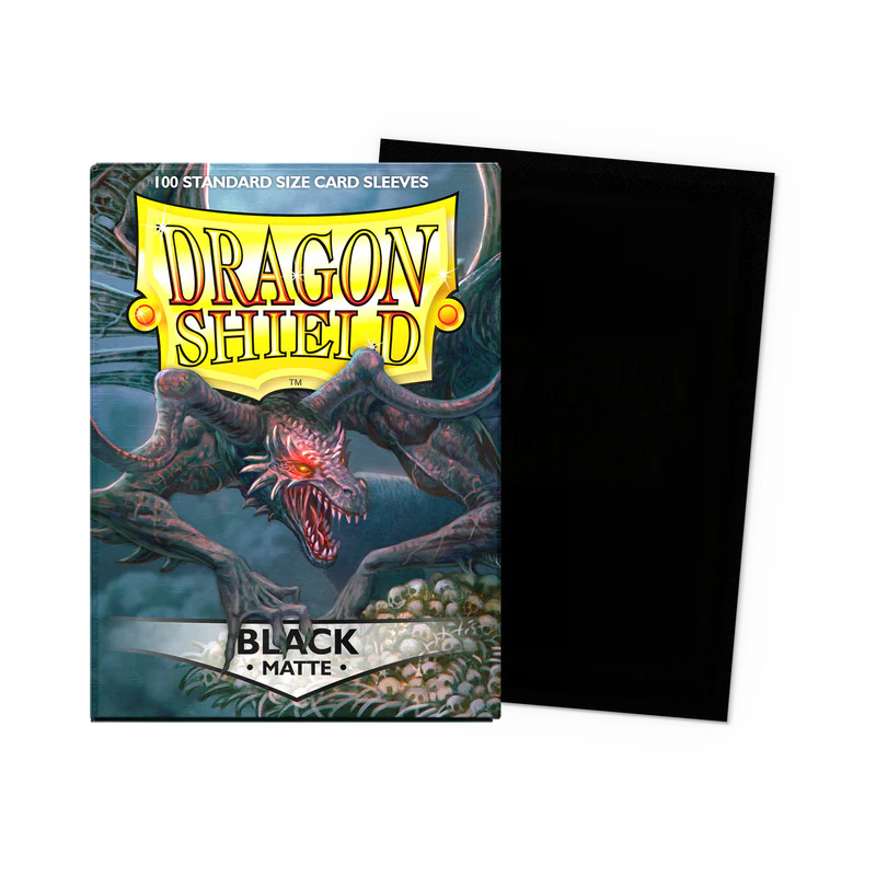Dragon Shield Matte Black Sleeves 100 standard size card sleeves