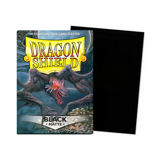 Dragon Shield Matte Black Sleeves 100 standard size card sleeves