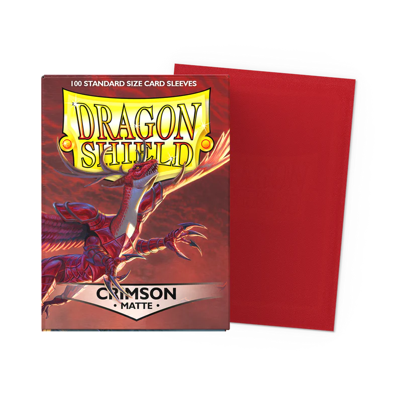 Dragon Shield Matte Crimson card sleeves 100 standard size sleeves 63x88 mm
