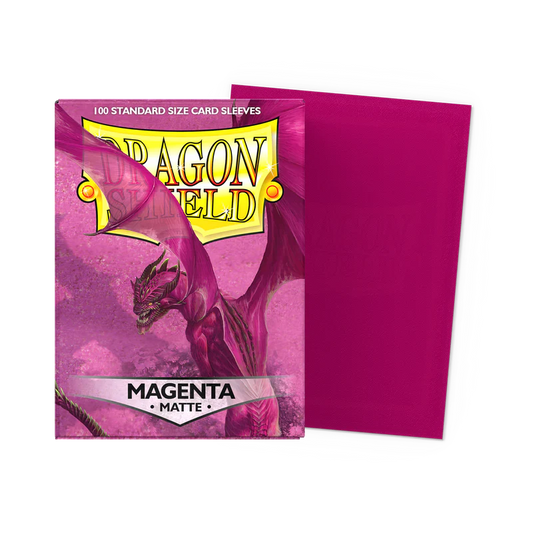Dragon Shield Matte Magenta card sleeves 100 standard size sleeves 63x88 mm
