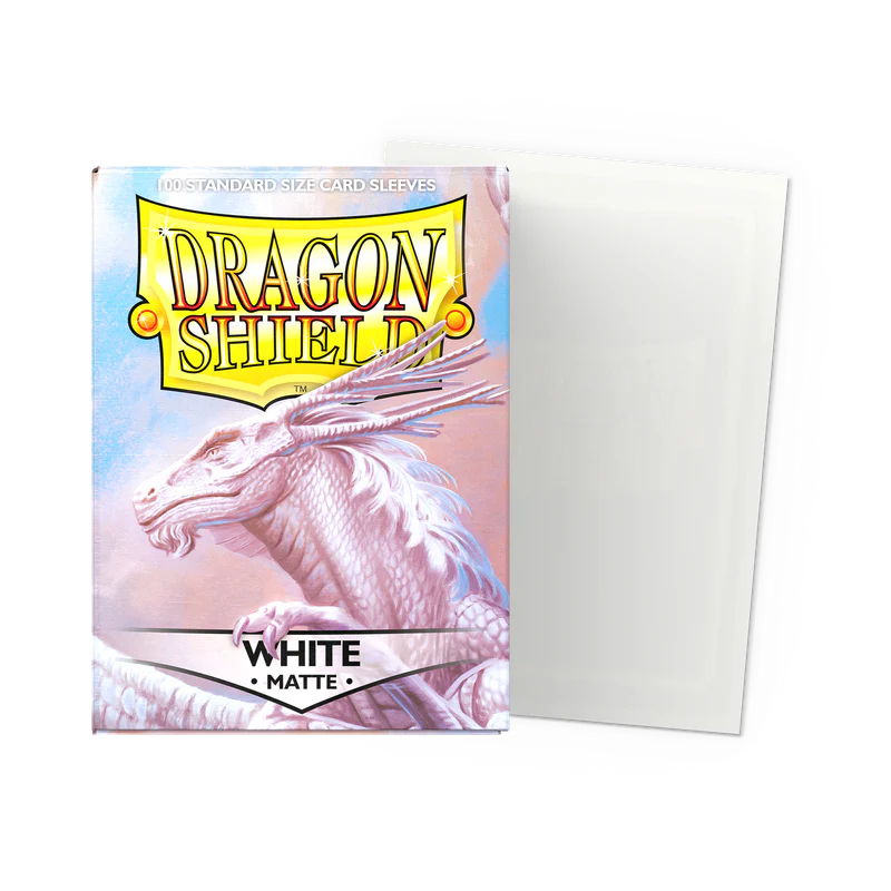 Dragon Shield Matte White card sleeves 100 standard size sleeves 63x88 mm