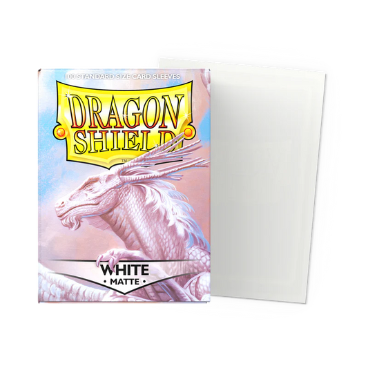 Dragon Shield Matte White card sleeves 100 standard size sleeves 63x88 mm