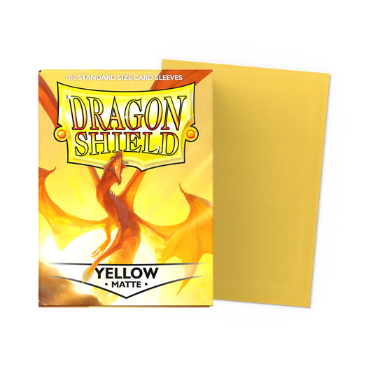 Dragon Shield Matte Yellow card sleeves 100 standard size sleeves 63x88 mm
