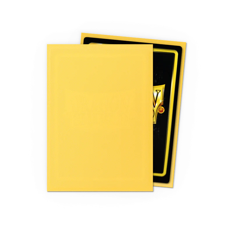 Dragon Shield Matte Yellow card sleeves 100 standard size sleeves 63x88 mm