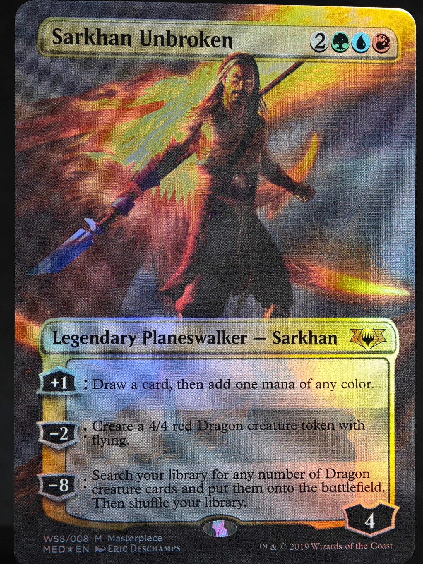 Sarkhan Unbroken proxy card MTG Mythic Edition