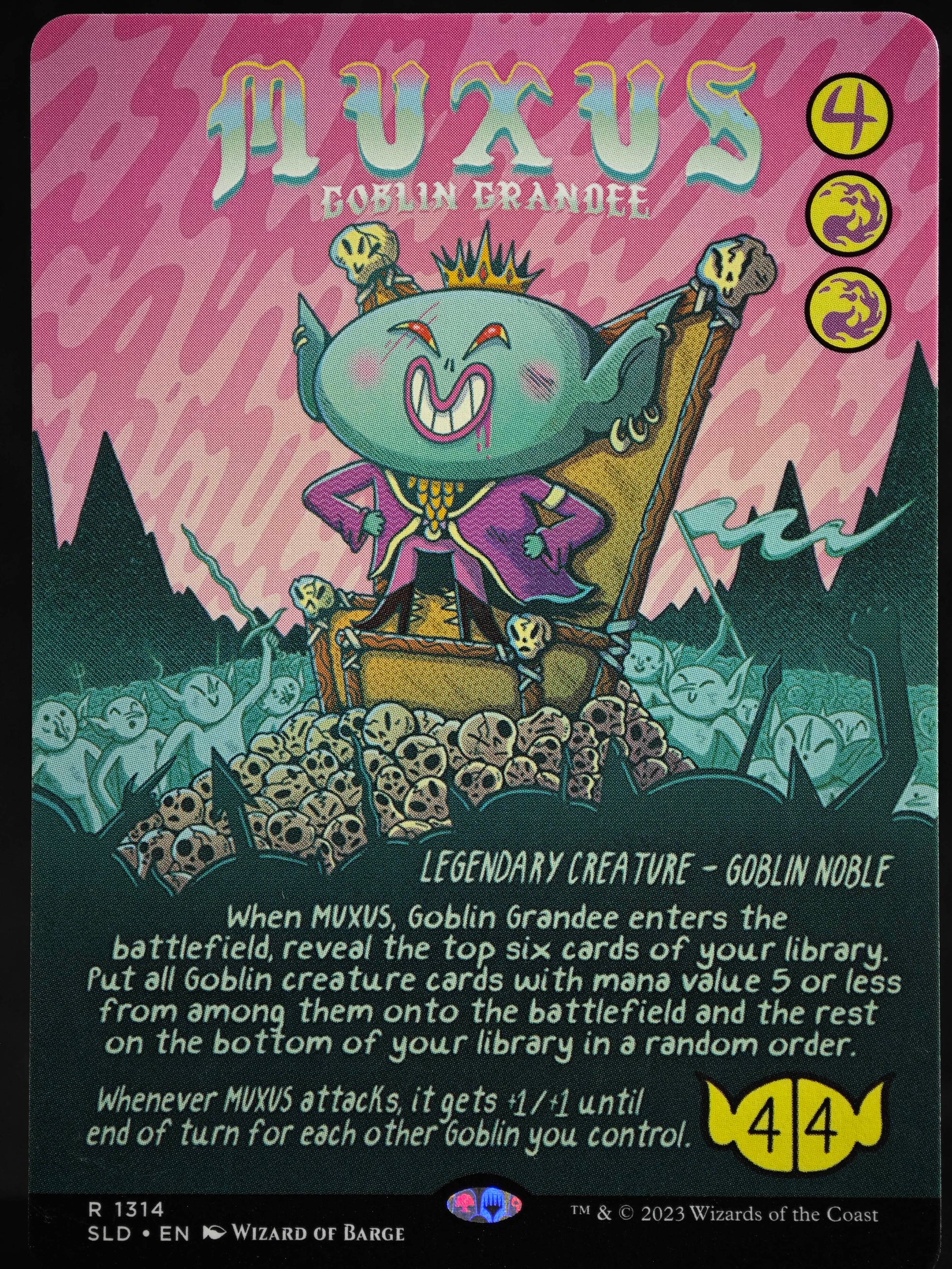 Muxus, Goblin Grandee proxy card MTG Secret Lair Drop