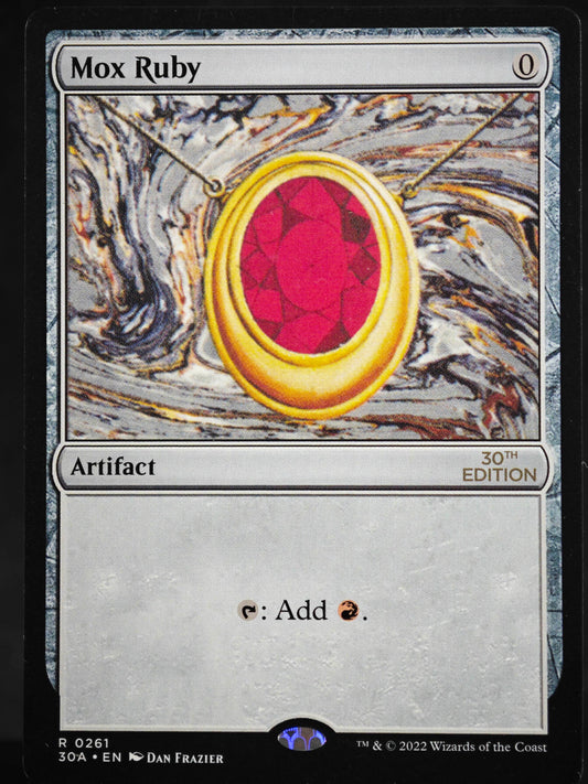 Mox Ruby proxy card MTG 30th Anniversary Edition