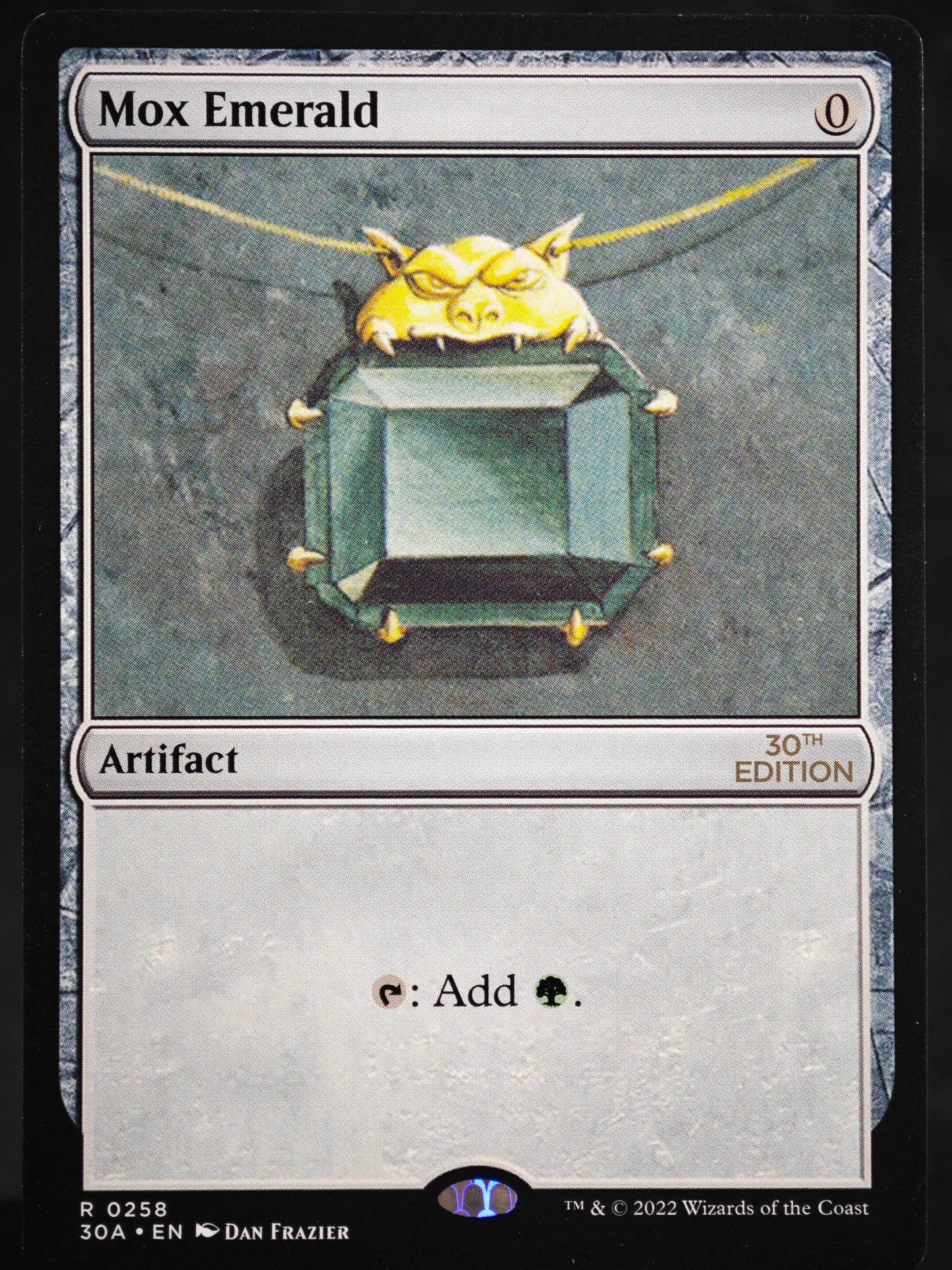 Mox Emerald proxy card MTG 30th Anniversary Edition