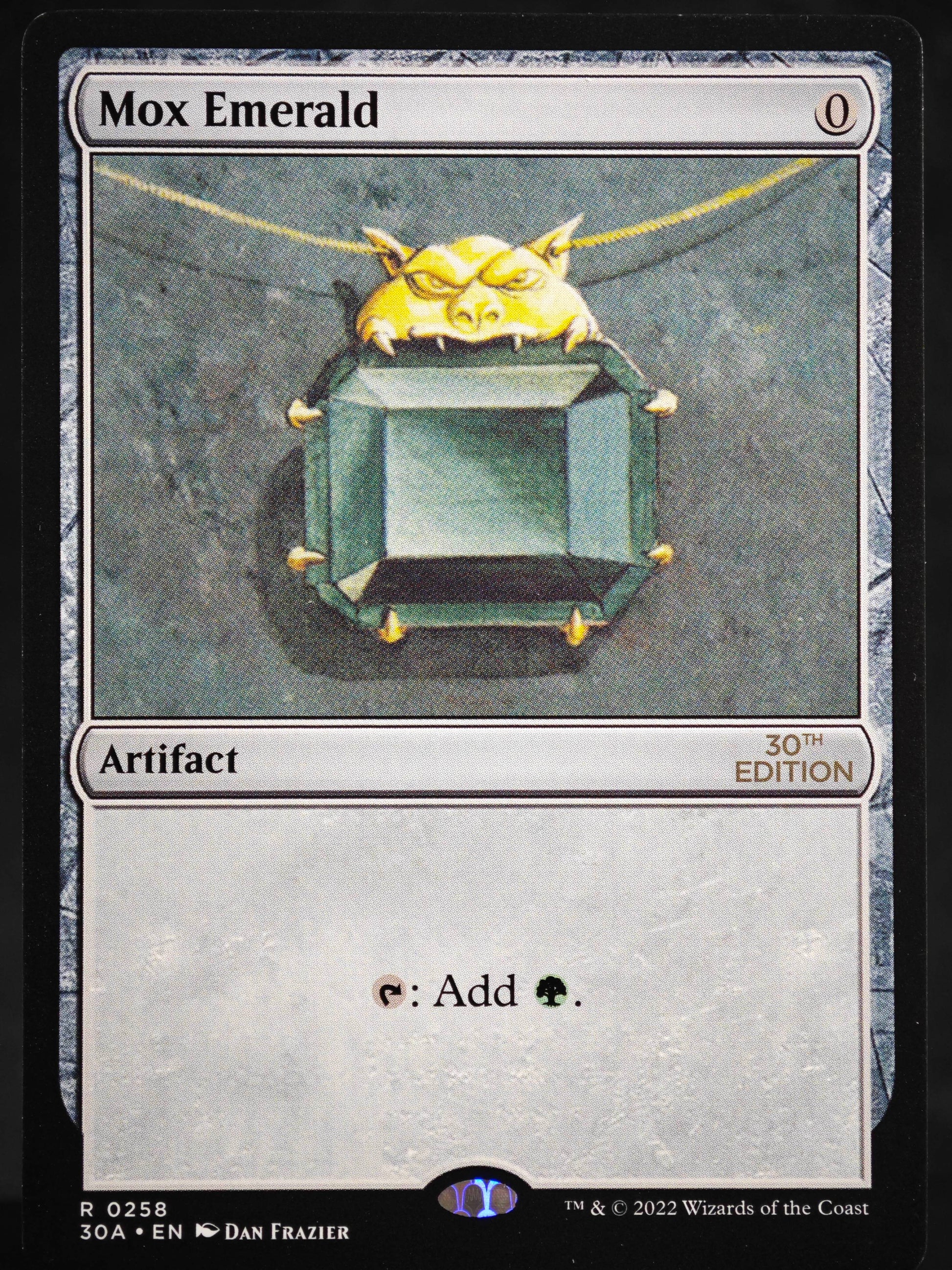 Mox Emerald proxy card MTG 30th Anniversary Edition