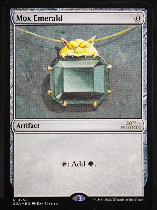 Mox Emerald proxy card MTG 30th Anniversary Edition