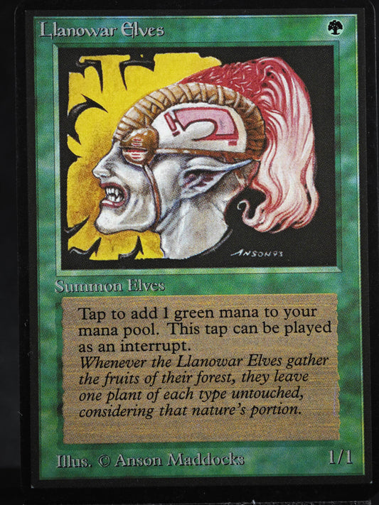Llanowar Elves proxy card MTG Unlimited Edition