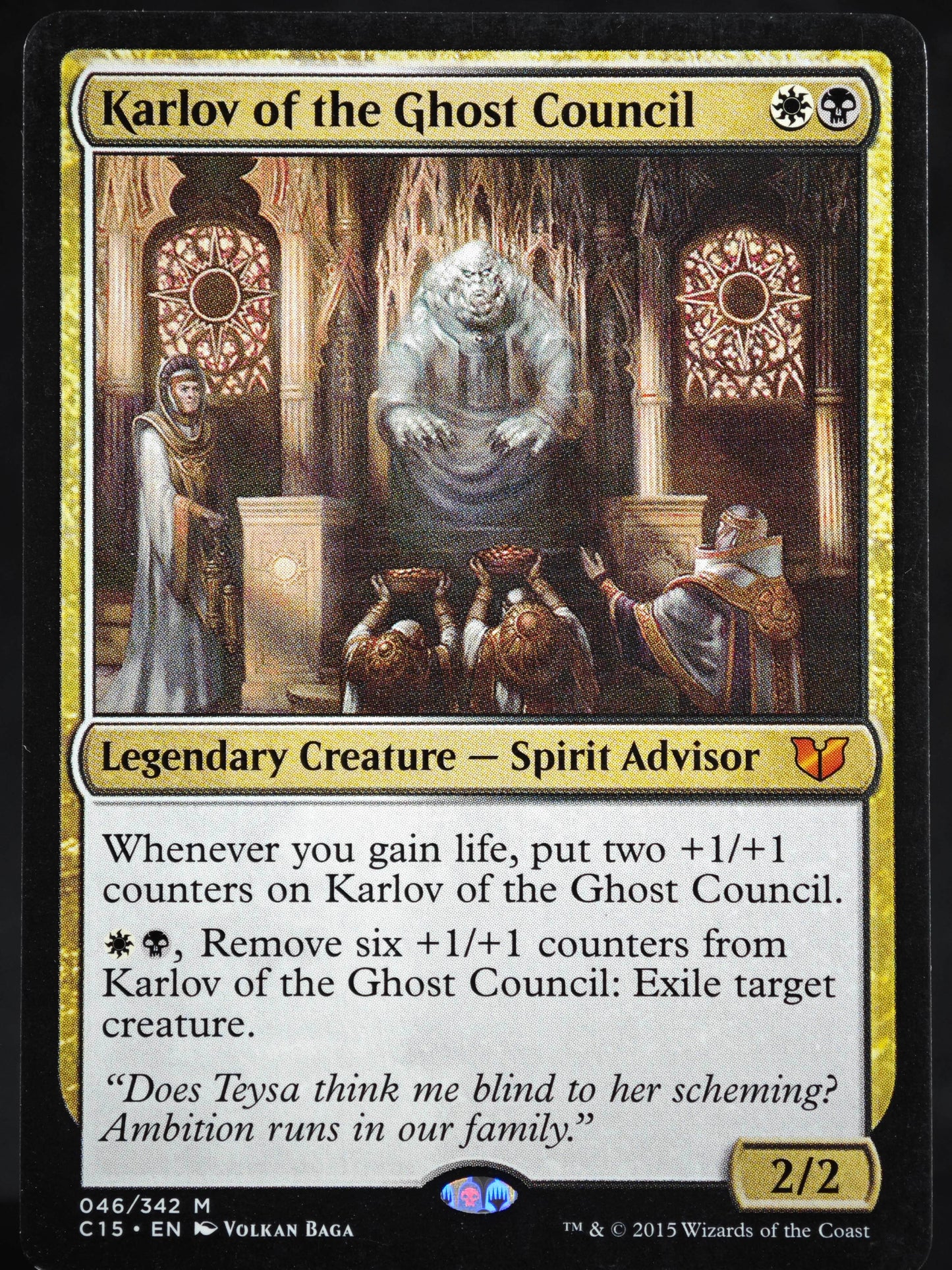 Karlov of the Ghost Council proxy card MTG Commander 2015