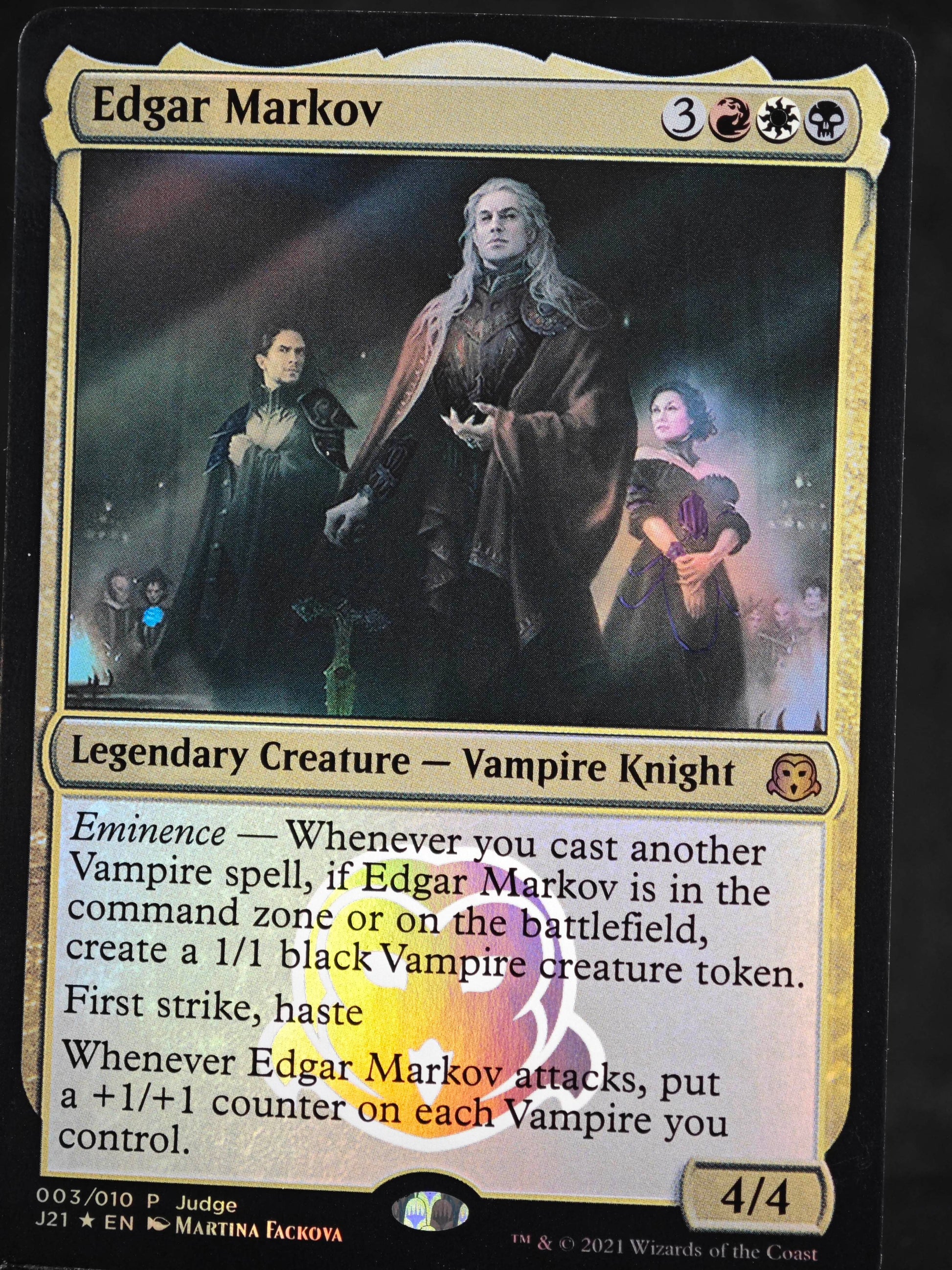 Edgar Markov proxy card MTG Judge Gift Cards 2021