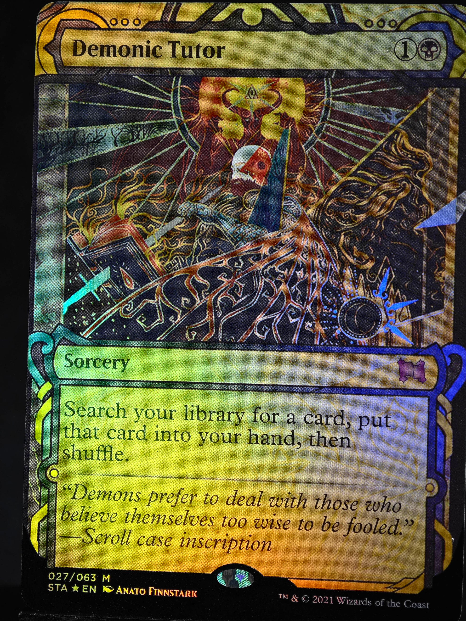 Demonic Tutor proxy card MTG Strixhaven Mystical Archive
