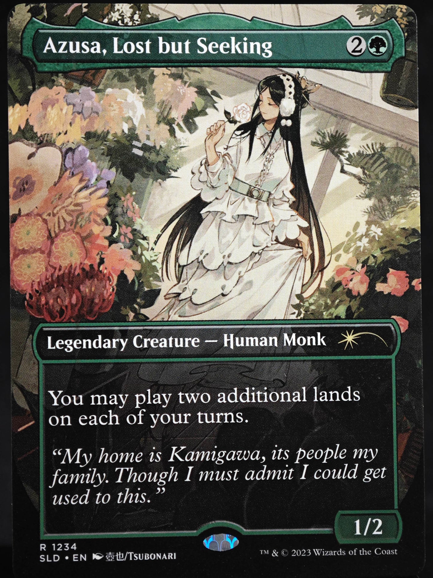 Azusa, Lost but Seeking proxy card MTG Secret Lair Drop