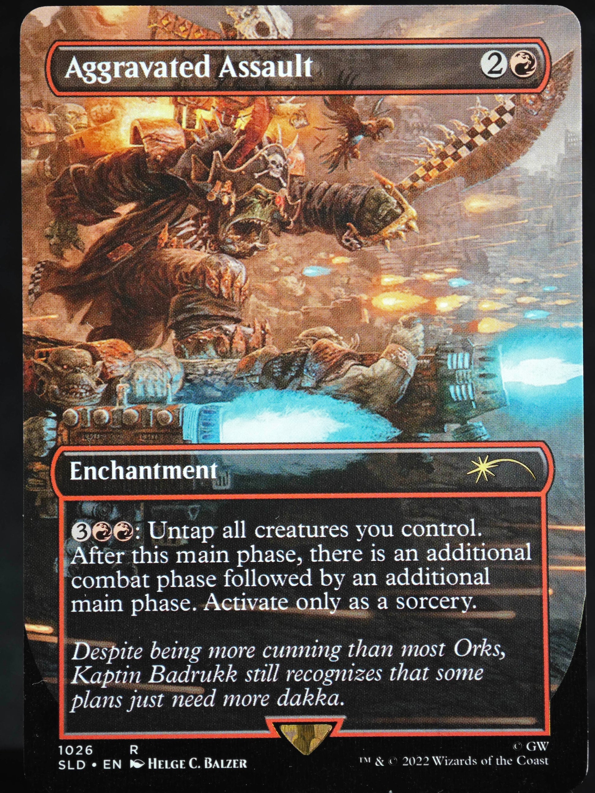Aggravated Assault proxy card MTG Secret Lair Drop
