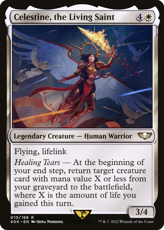 Celestine, the Living Saint MTG proxy card
