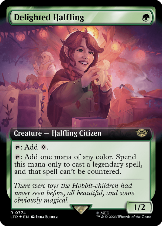 Delighted Halfling MTG proxy card