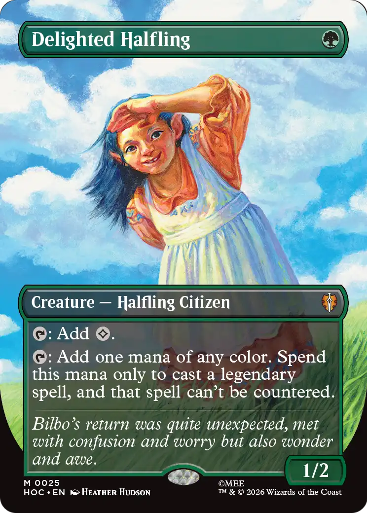 Delighted Halfling MTG proxy card