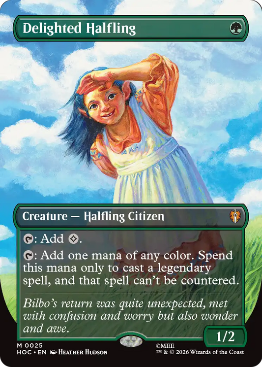 Delighted Halfling MTG proxy card