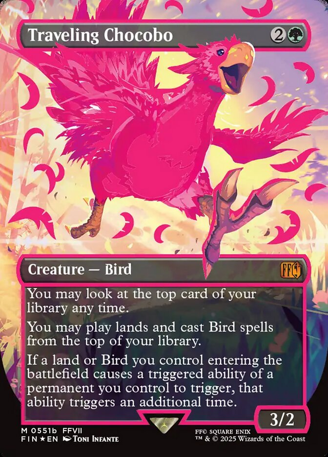 Traveling Chocobo proxy card MTG Final Fantasy