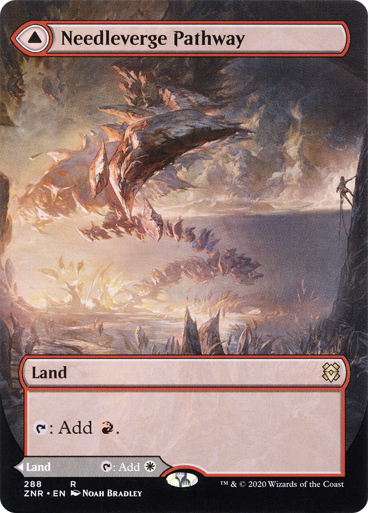 Needleverge Pathway // Pillarverge Pathway MTG proxy card