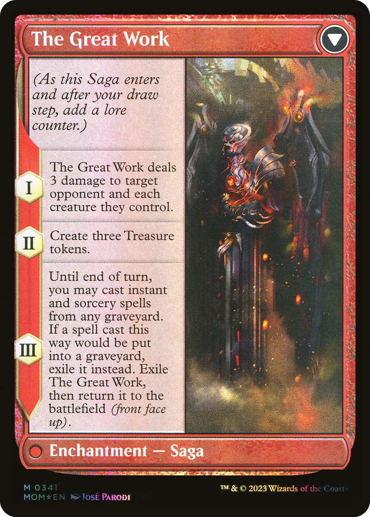 The Great Work - back face MTG proxy card