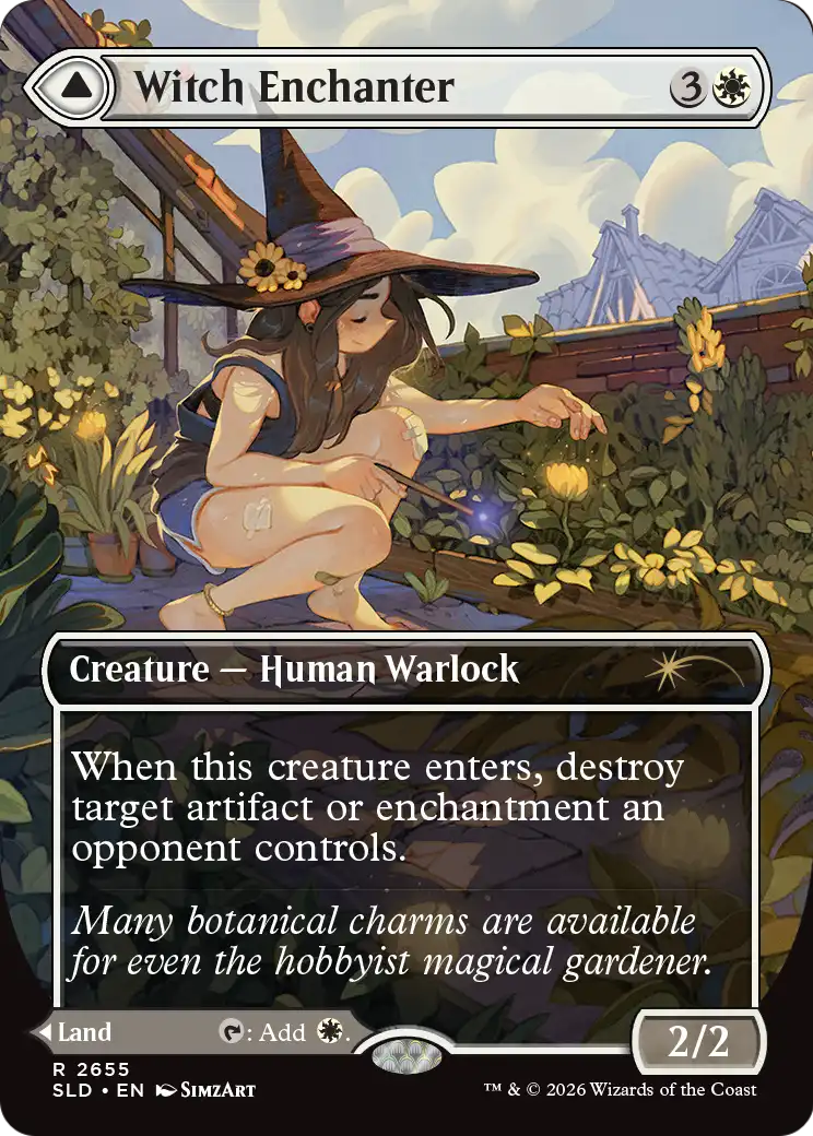 Witch Enchanter // Witch-Blessed Meadow MTG proxy card