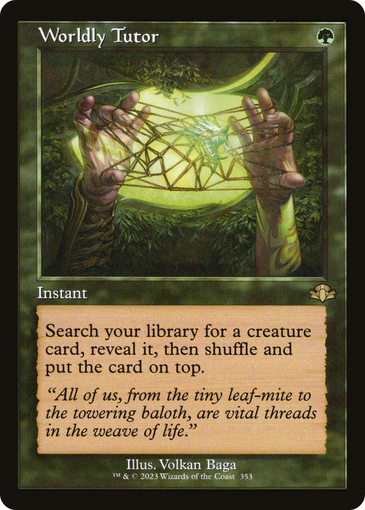 Worldly Tutor MTG proxy card