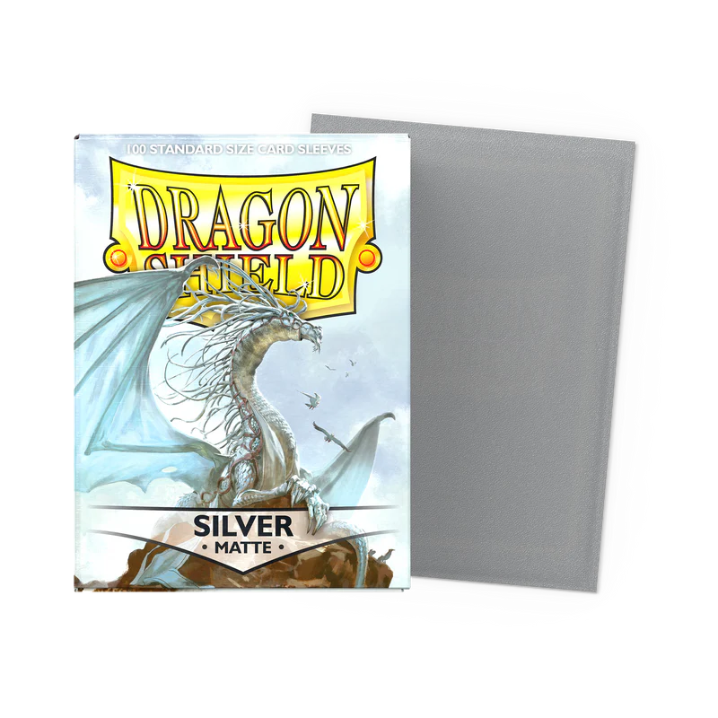 Dragon Shield Matte Silver Sleeves – 100 Standard Size Card Sleeves