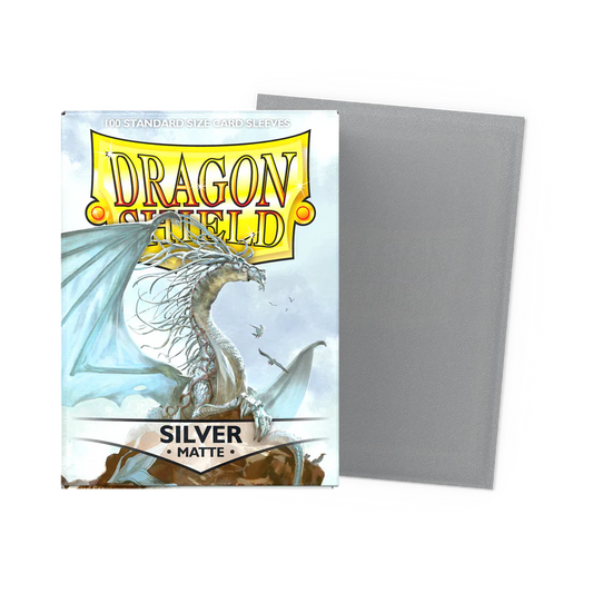 Dragon Shield Matte Silver Sleeves – 100 Standard Size Card Sleeves