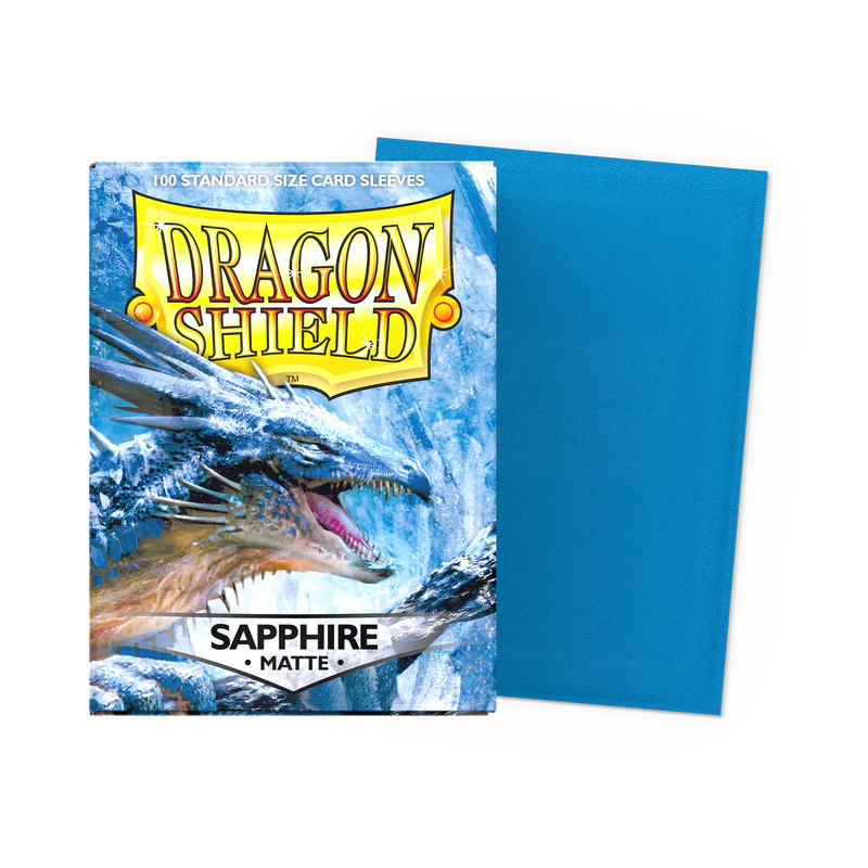 Dragon Shield Matte Sapphire Sleeves – 100 Standard Size Card Sleeves