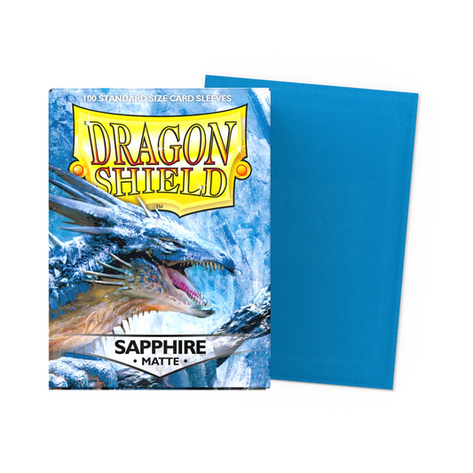 Dragon Shield Matte Sapphire Sleeves – 100 Standard Size Card Sleeves