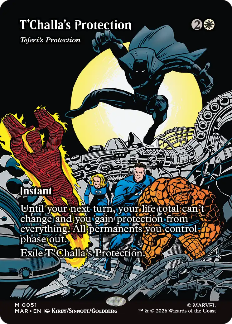 Teferi's Protection “T'Challa's Protection” MTG proxy card