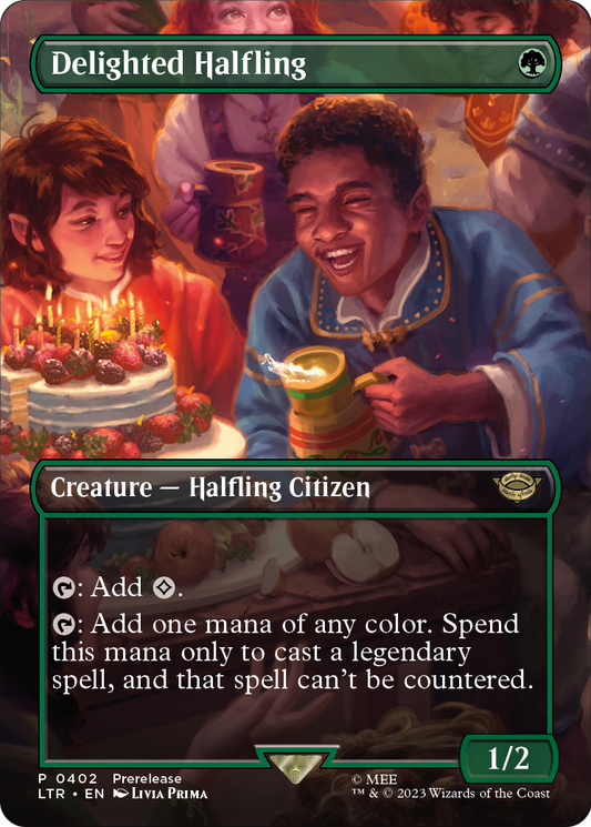 Delighted Halfling MTG proxy card