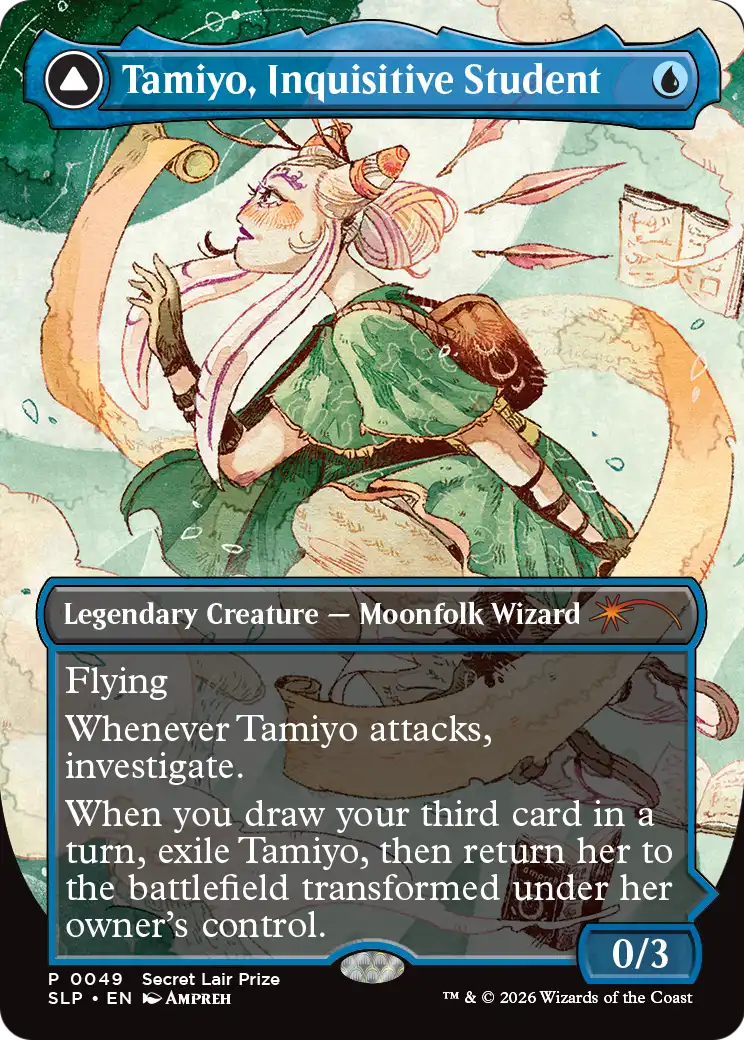 Tamiyo, Inquisitive Student // Tamiyo, Seasoned Scholar MTG proxy card
