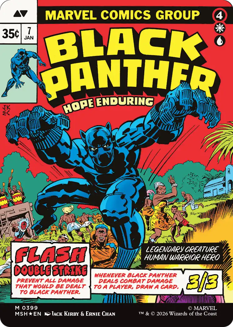 Black Panther, Hope Enduring - back face MTG proxy card