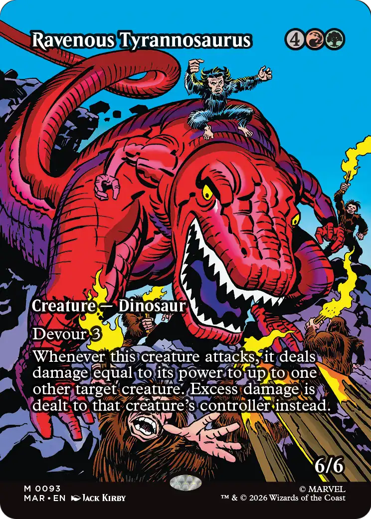 Ravenous Tyrannosaurus MTG proxy card