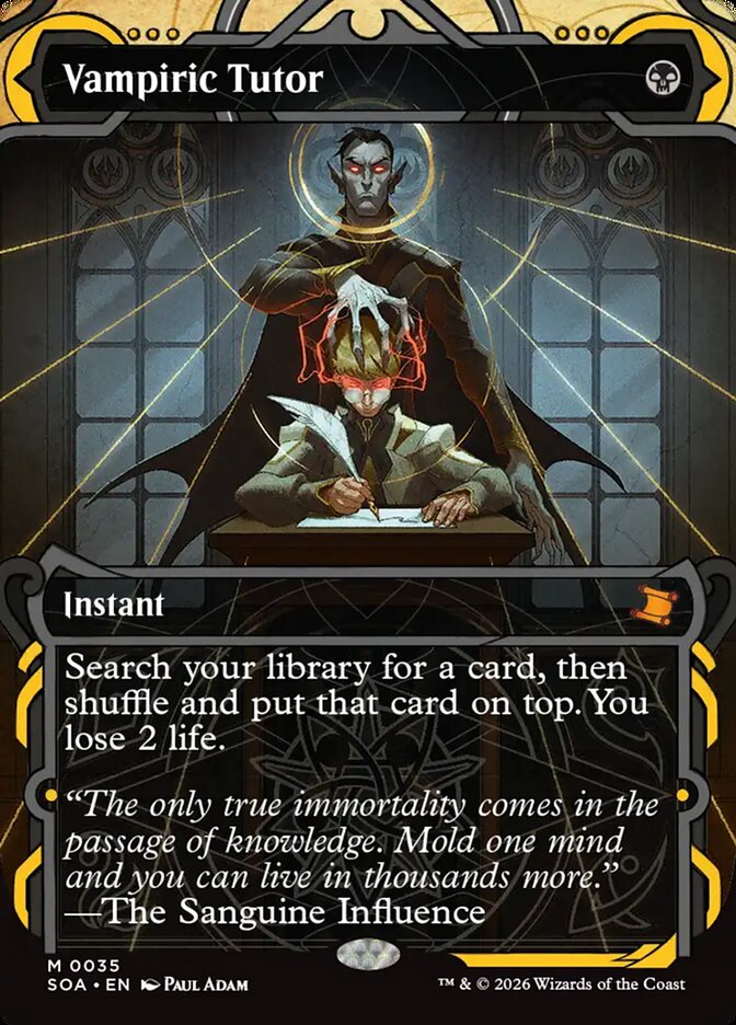 Vampiric Tutor MTG proxy card