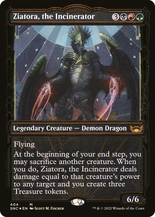Ziatora, the Incinerator MTG proxy card