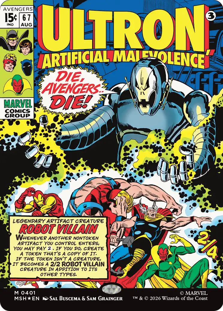 Ultron, Artificial Malevolence MTG proxy card