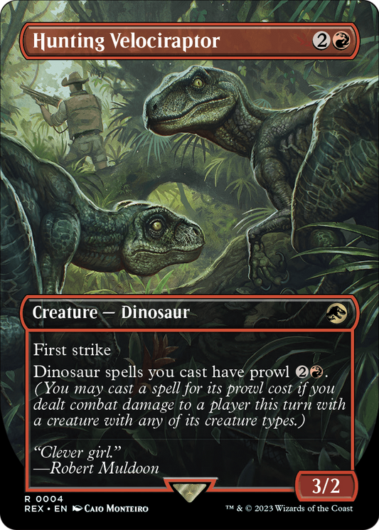 Hunting Velociraptor MTG proxy card