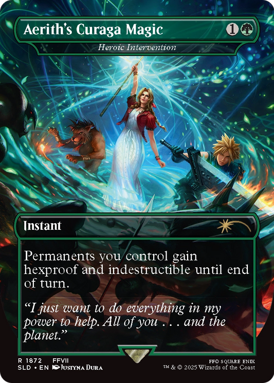 Heroic Intervention “Aerith's Curaga Magic” MTG proxy card