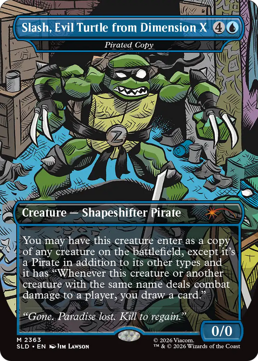 Pirated Copy “Slash, Evil Turtle from Dimension X” MTG proxy card