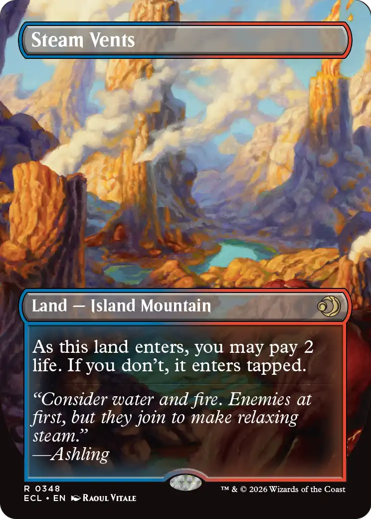 Steam Vents // Steam Vents MTG proxy card