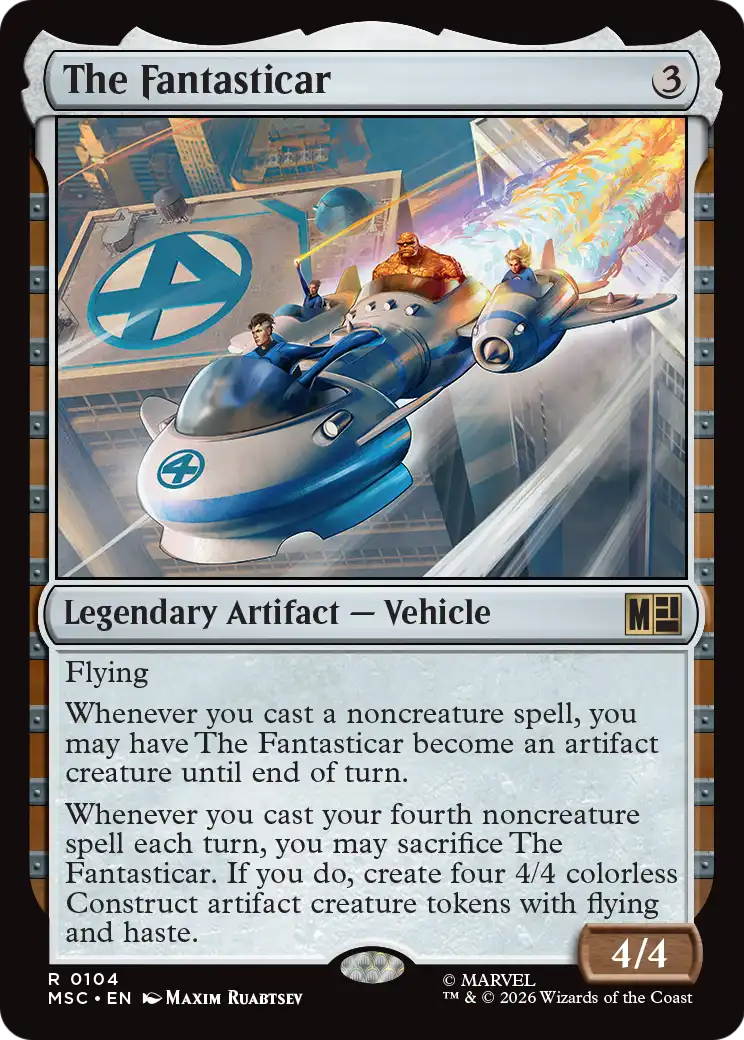 The Fantasticar MTG proxy card