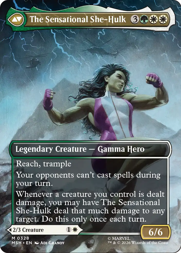 The Sensational She-Hulk - back face MTG proxy card