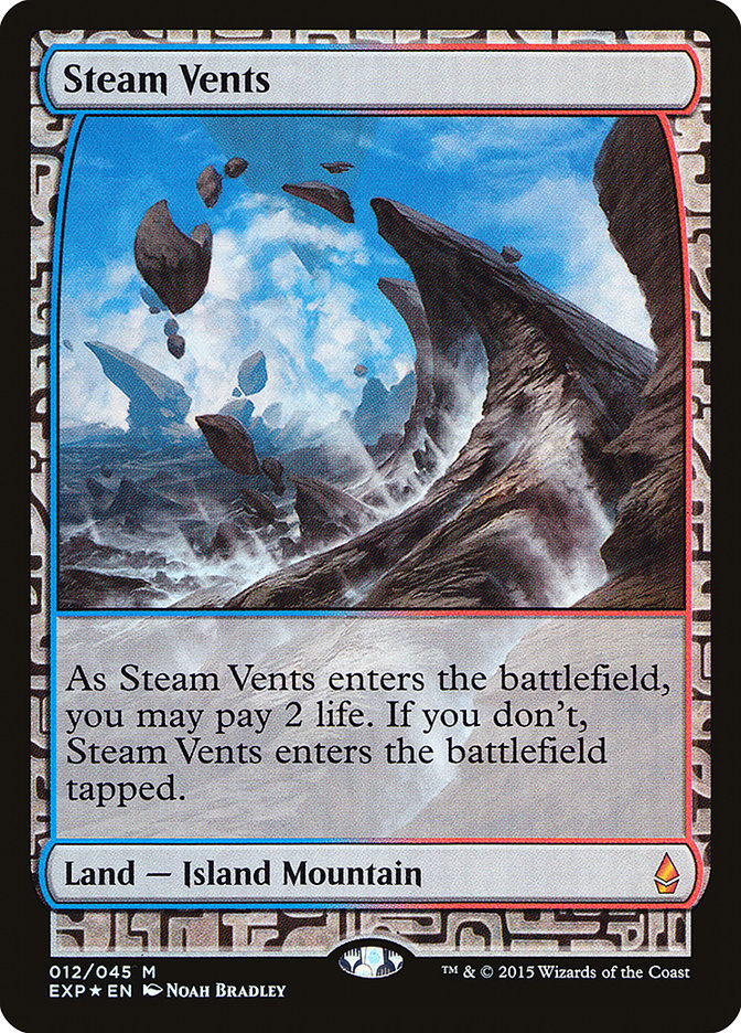 Steam Vents - Zendikar Expeditions (Foil) – MTG Proxy Card